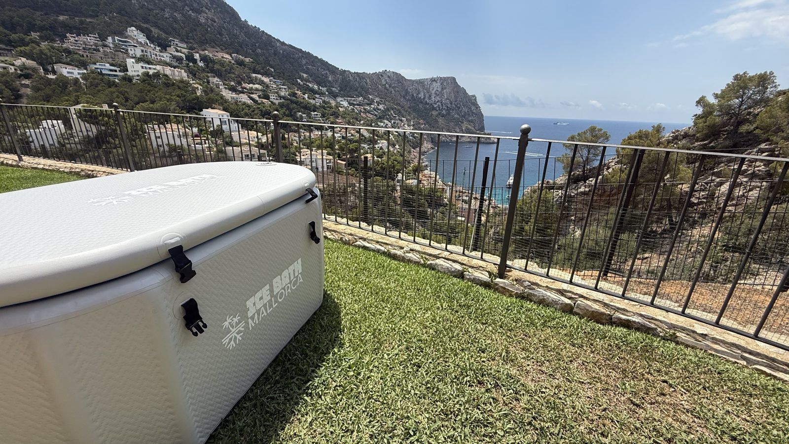 Ice bath installed at a private villa overlooking the bay